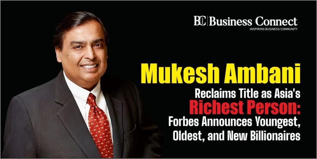 Mukesh Ambani Reclaims Title as Asia's Richest Person: Forbes Announces Youngest, Oldest, and New Billionaires Written by Sanjay Kumar Reliance Industries Chairman Mukesh Ambani has reclaimed his position as Asia's richest person after rival Gautam Adani slipped to number 24, Forbes said in its Billionaires 2023 list released on Tuesday (April 4). At 65 years of age, Ambani boasts a net worth of $83.4 billion, placing him among the top ten billionaires in the world, with Bernard Arnault of LVMH holding the top spot. Mukesh Ambani Indian businessman • Born: 19 April 1957 (age 65 years), Aden, Yemen • Net worth: 8,360 crores USD (2023) Forbes • Children: Anant Ambani, Akash Ambani, Isha Ambani • Spouse: Nita Ambani (m. 1985) • Siblings: Anil Ambani, Nina Kothari, Deepti Salgaocar • Height: 1.69 m Mukesh Ambani was ranked 10th in the prestigious list last year, with an estimated net worth of $90.7 billion. However, in the latest list, Ambani has surpassed several notable names, such as Steve Ballmer of Microsoft, Larry Page and Sergey Brin of Google, Mark Zuckerberg of Facebook, and Michael Dell of Dell Technologies. Forbes noted that Gautam Adani, who was ranked third on the list in January with a net worth of nearly $126 billion, has tumbled to No. 24. Forbes attributed this to a report by US short-seller Hindenburg Research, which was released on January 24 and resulted in Adani's company shares plummeting. His net worth has now fallen to $47.2 billion, making him the second richest Indian after Ambani. Ambani's company, Reliance Industries, became the first Indian company to surpass $100 billion in revenue last year, according to Forbes. The publication also noted that Ambani's children now have key roles in the company, with Akash as the chairman of telecom arm Jio Infocomm, Isha as the head of the retail business, and Anant working in Reliance's new energy ventures. The total net worth of the 25 richest people in the world, according to Forbes' World's Billionaires list, is now $2.1 trillion, which is down by a combined $200 billion from $2.3 trillion in 2022. Two-thirds of the top 25 are reportedly poorer than they were last year. Jeff Bezos was the biggest loser, falling from No. 2 in the world in 2022 to No. 3 this year, as Amazon shares crashed by 38 percent. Elon Musk, who lost his title of the world's richest person after Twitter deal, is now ranked No. 2, with a net worth of $180 billion. French luxury goods tycoon Bernard Arnault topped the list for the first time this year, with a net worth of $211 billion, thanks to a banner year at LVMH, which owns Louis Vuitton, Christian Dior, and Tiffany & Co. Musk is followed by Jeff Bezos, who has a net worth of $114 billion. Forbes stated that there are a record number of Indians on its 2023 list of the World's Billionaires, with 169 individuals, up from 166 last year. However, their combined wealth has decreased by 10 percent to $675 billion, down from $750 billion on the 2022 list. This decline is primarily due to the stock rout of companies in the Adani Group following a January report of fraud allegations by short-seller Hindenburg Research. Gautam Adani, the infrastructure and commodities tycoon, who was briefly the world's second-richest person last September and was the world's third-richest person for most of January, has slipped to No. 24 globally and is now India's second-wealthiest citizen. Adani's elder brother Vinod, estimated to be worth nearly $10 billion, is not counted as an Indian billionaire due to his Cyprus passport. Several notable Indian billionaires are also included in the list, with Shiv Nadar, a software magnate, being the country's third-richest person. India's vaccine tycoon Cyrus Poonawalla, who owns the privately held vaccine giant Serum Institute of India and listed financial services firm Poonawalla Fincorp, maintained his position as the fourth wealthiest person in the country, despite the waning demand for Covid-19 vaccines. However, his net worth has decreased by 7% from the previous year, and it now stands at $22.6 billion. At No. 5, Lakshmi Mittal, the steel tycoon, was followed by Savitri Jindal, the matriarch of the OP Jindal Group, Dilip Shanghvi of Sun Pharma, and Radhakishan Damani, whose retail chain DMart is owned by Avenue Supermarts. Nikhil Kamath, the co-founder of Zerodha, a discount brokerage firm, is the youngest Indian billionaire on the Forbes 2023 list at the age of 36. Nikhil's older brother, Nithin Kamath, is also a newcomer on the list and has a net worth of $2.7 billion. The Bengaluru-based siblings' combined net worth is $3.8 billion. Kumar Birla is ranked at No. 9 and Uday Kotak at No. 10 in the country. Keshub Mahindra, the chairman emeritus of Mahindra & Mahindra, returned to the list this year at the age of 99, making him the oldest Indian billionaire. His net worth is $1.2 billion. Four people returned to the list this year after previously falling off, while 23 people from last year's list didn't make the cut this time. Anil Agarwal, a meals magnate weighed down by debt, and Vijay Shekhar Sharma, whose One97 Communications has seen its shares steadily fall since its IPO in late 2021, are among those who fell off the list. Forbes' global count of billionaires decreased from 2,668 last year to 2,640 in 2023. However, India's tally improved from 166 in 2022 to 169 this year. Forbes stated that falling stocks, wounded unicorns, and rising interest rates contributed to a down year for the world's wealthiest people. The world's billionaires are now worth $12.2 trillion, a decline of $500 billion from $12.7 trillion in March 2022. The United States continues to have the most billionaires on the Forbes list, with 735 list members worth a collective $4.5 trillion. China (including Hong Kong and Macau) remains in second place, with 562 billionaires worth $2 trillion, while India is in third place with 169 billionaires worth $675 billion. Forbes calculated net worth using stock prices and exchange rates from March 10, 2023.